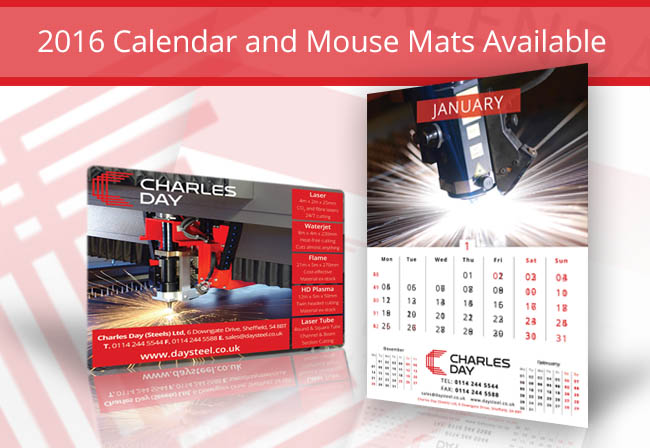 2016 Wall Calendar & Mouse Mats Available - Charles Day Steels